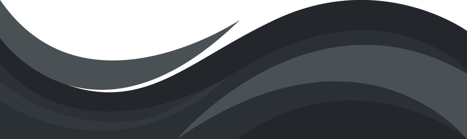 Header footer black grey gray curve abstract style border frame illustration banner background design vector