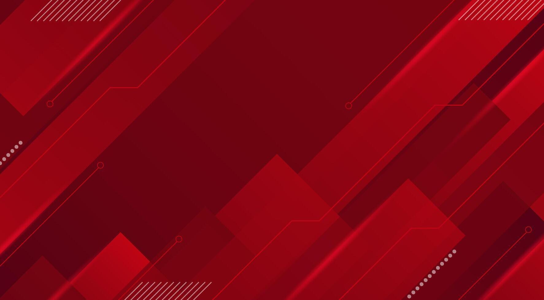 Red Modern Digital Technology Geometric Abstract Background vector