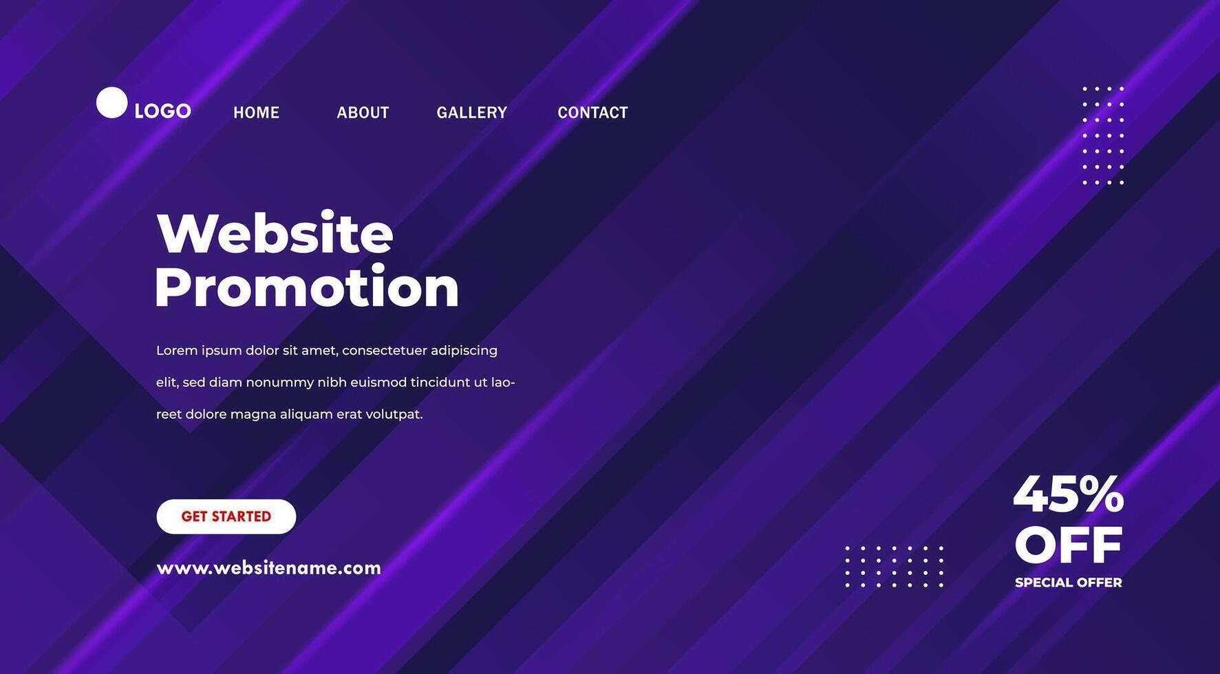 Abstract geometric purple background. Modern website template vector