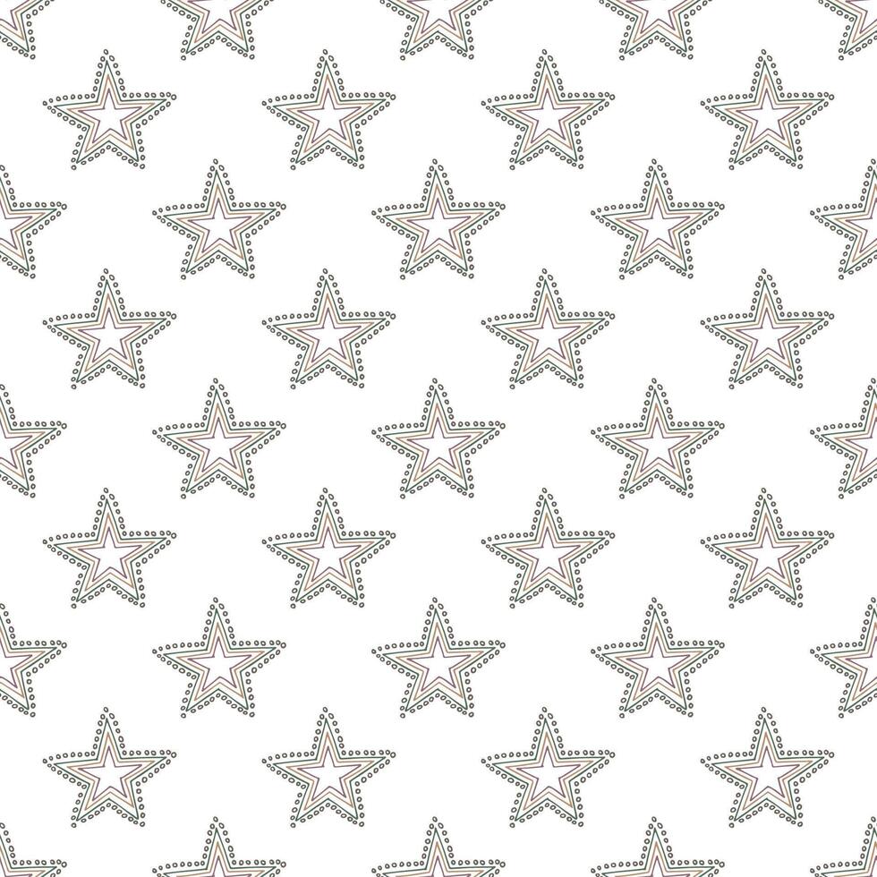 Seamless pattern with cute stars doodle for decorative print, wrapping paper, greeting cards, wallpaper and fabric vector