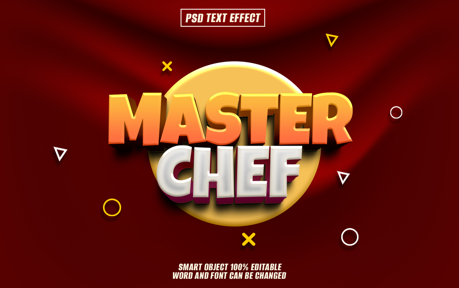 master chef text effect, font editable, typography, 3d text psd
