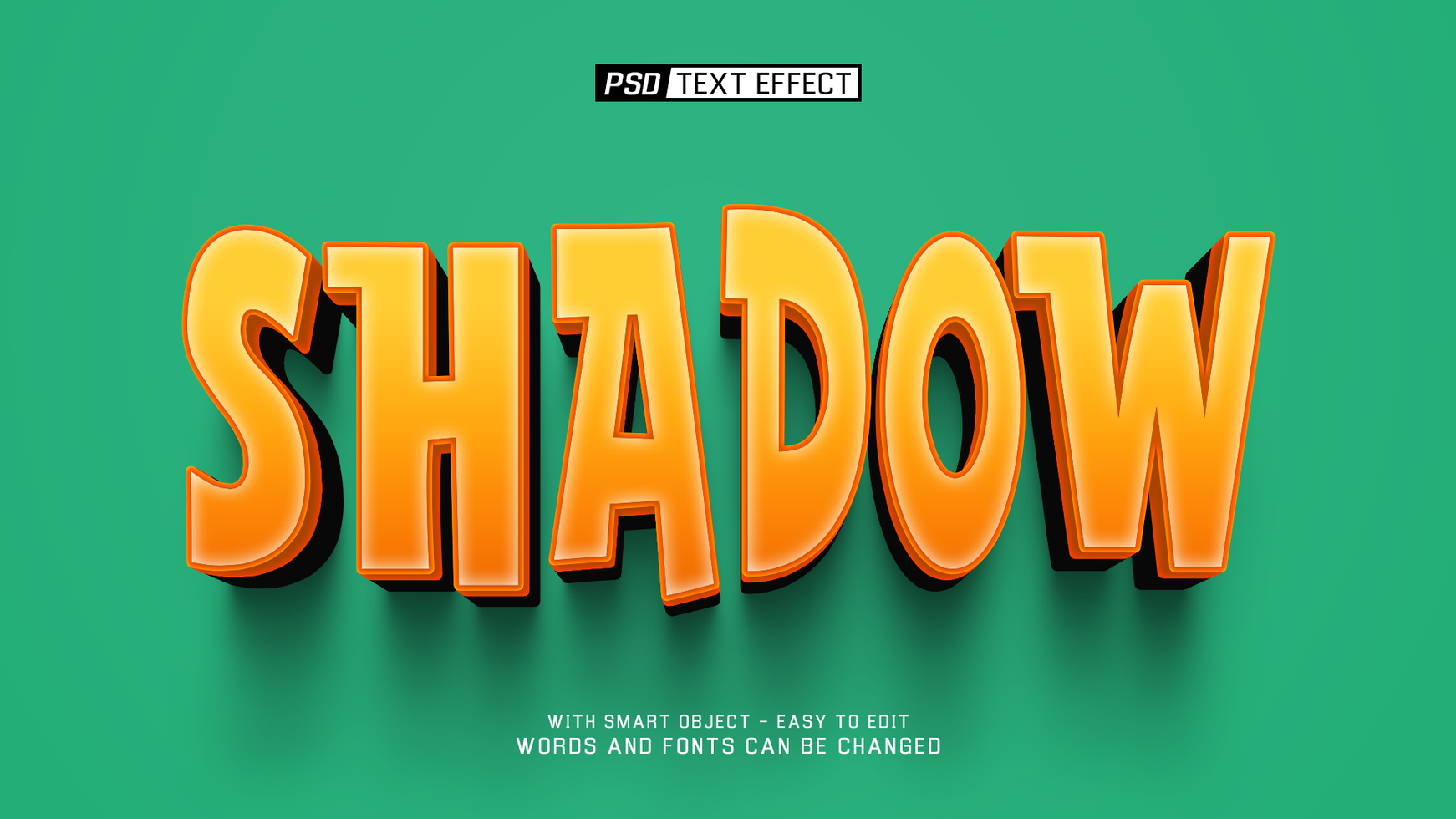 shadow 3d text effect psd