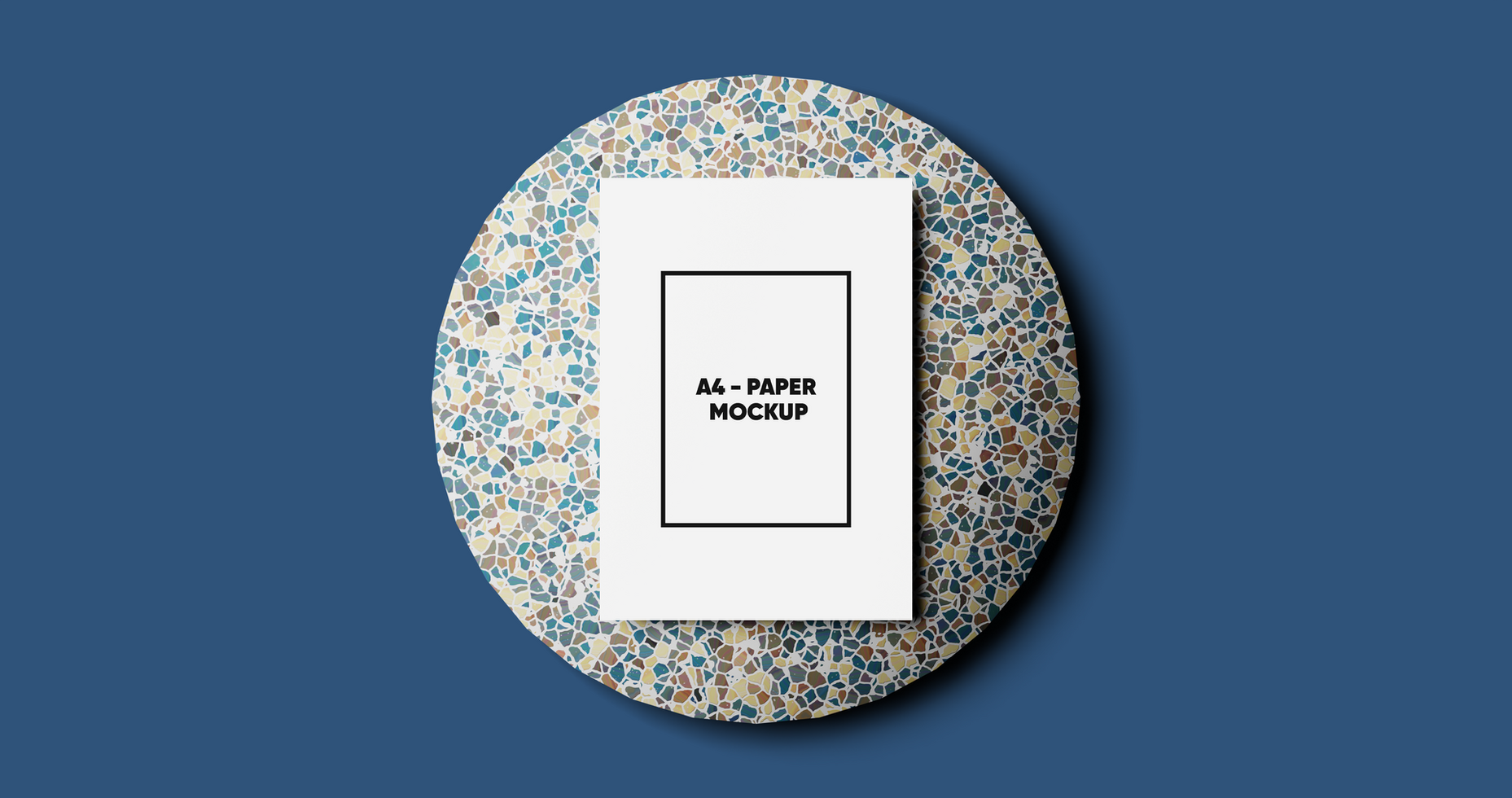A business card on a blue background psd