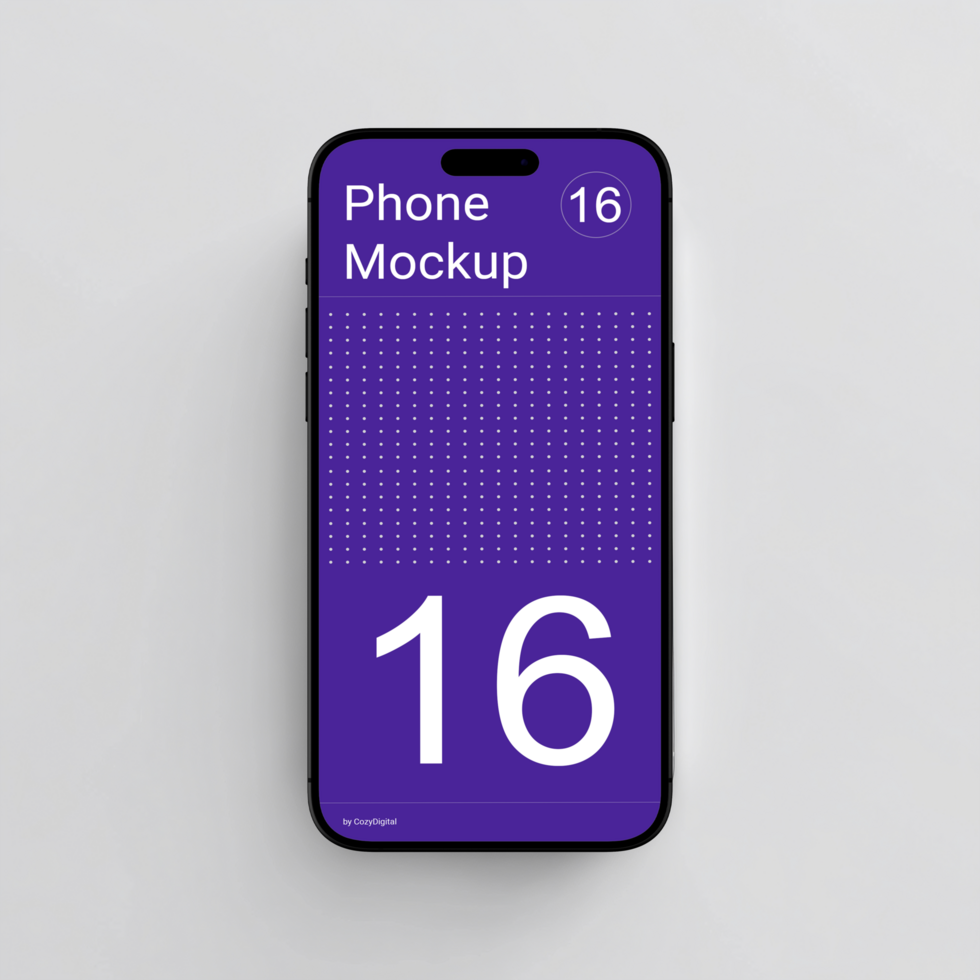 Mockup of Black Smartphone Isolated on White Background psd
