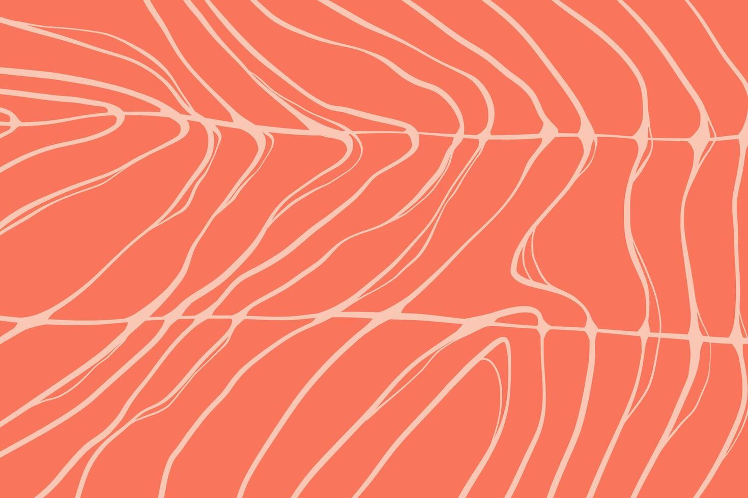 Pink abstract salmon texture. Stylized fillet background. Slice of raw meat of fish. Design for seafood packaging and menu design. vector