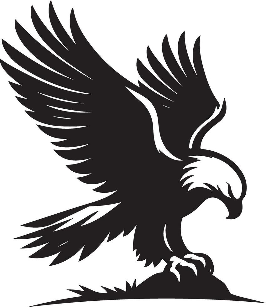 Eagle silhouette illustration vector