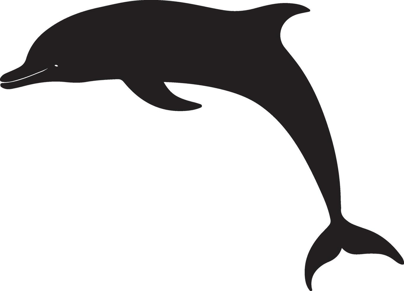 Dolphin jumping clip art illustration vector