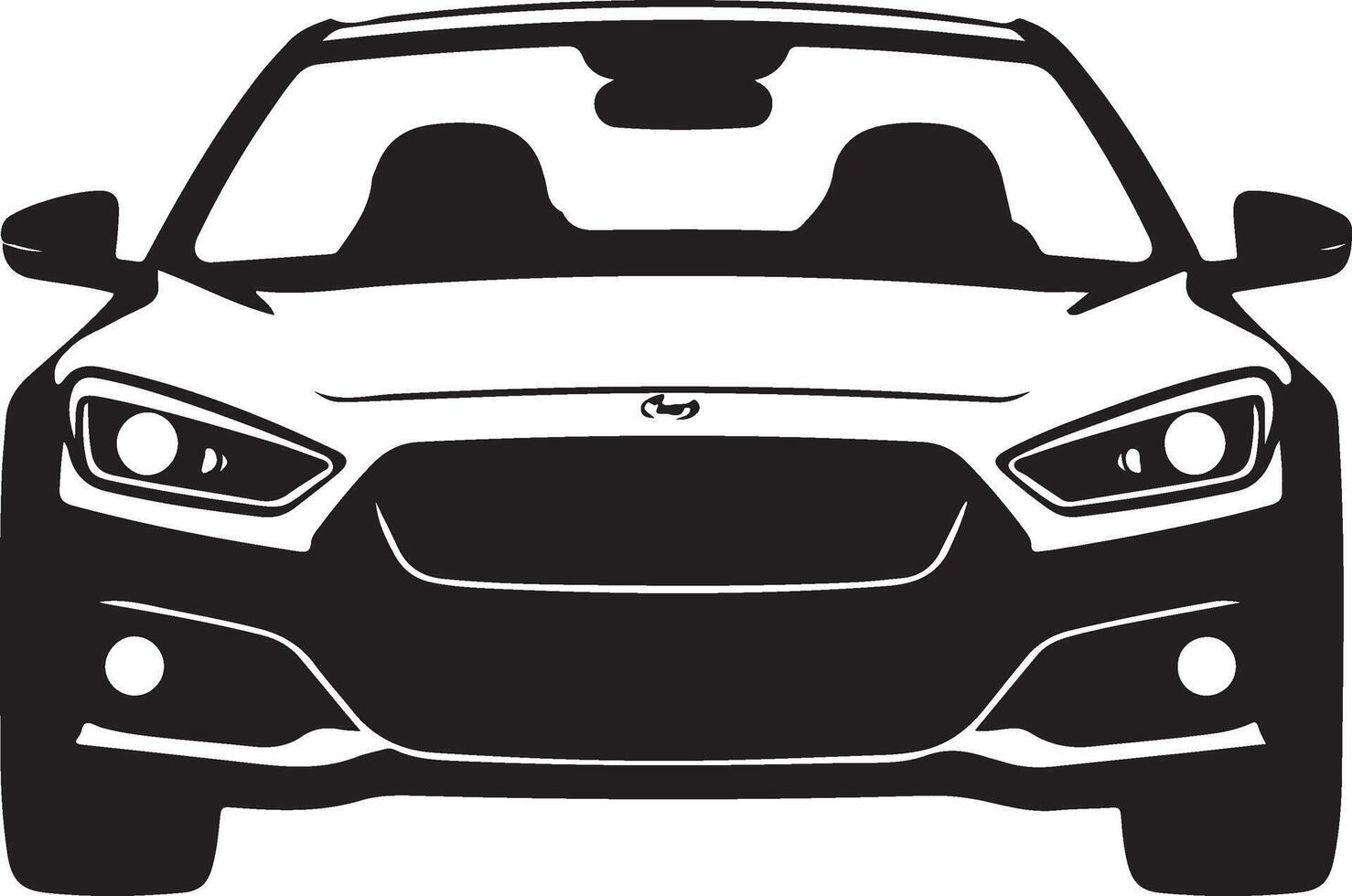 Car silhouette on white background vector