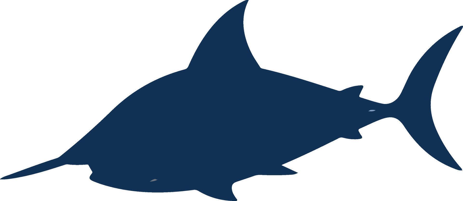 A blue marlin fish on a white background vector