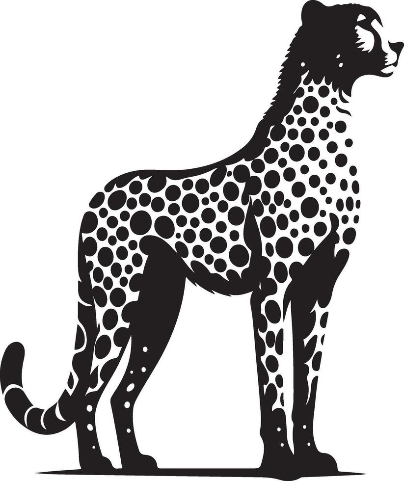 Cheetah silhouette illustration vector