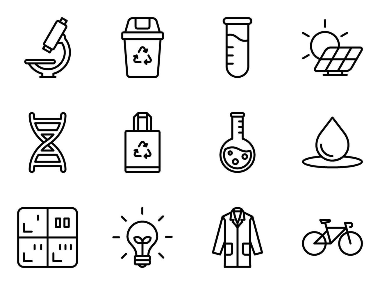 eco friendly lab icon outline and linear style vector