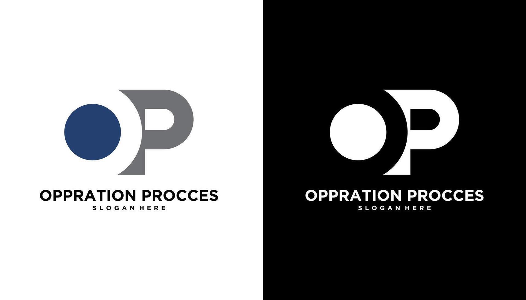 Letter OP simple logo icon illustration design vector