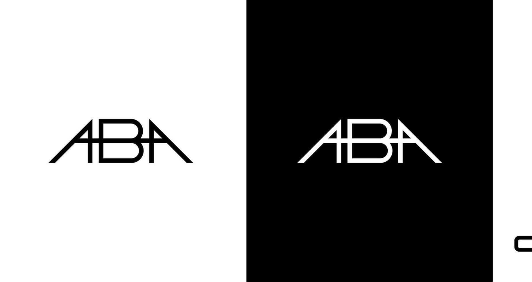 letter ABA logo icon initial design illustration template vector