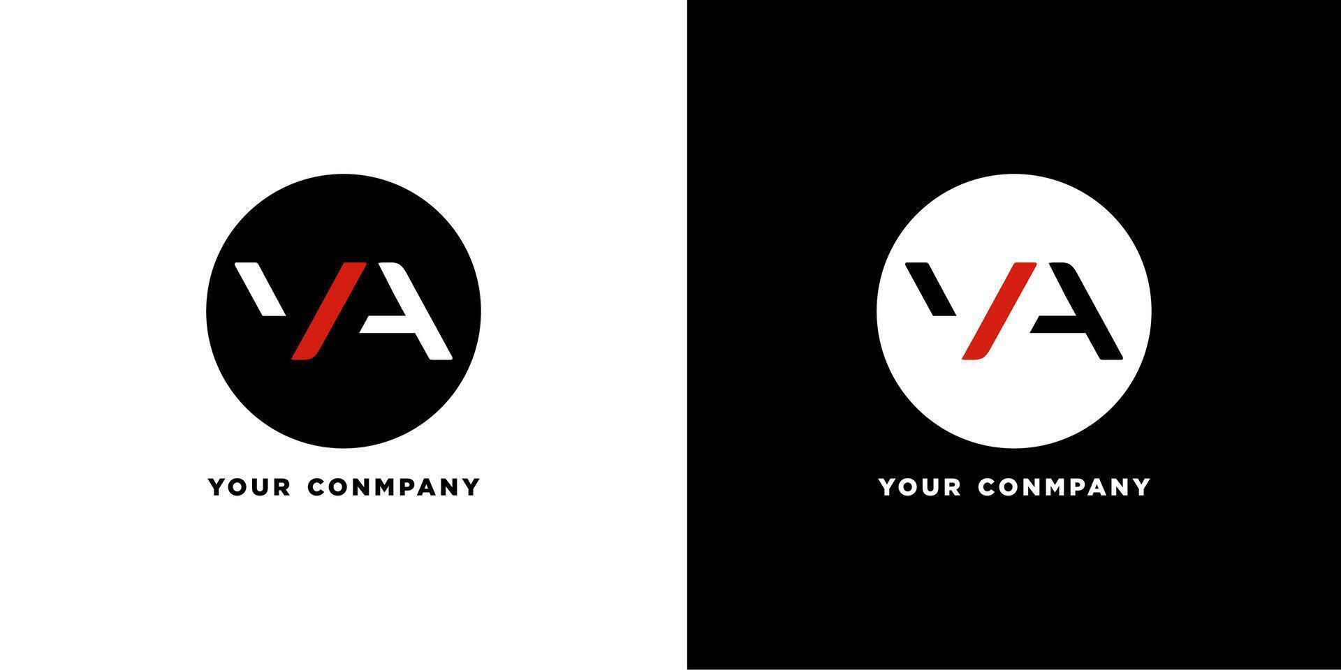 VA Round Abstract Letters Logo Monogram icon illustration vector