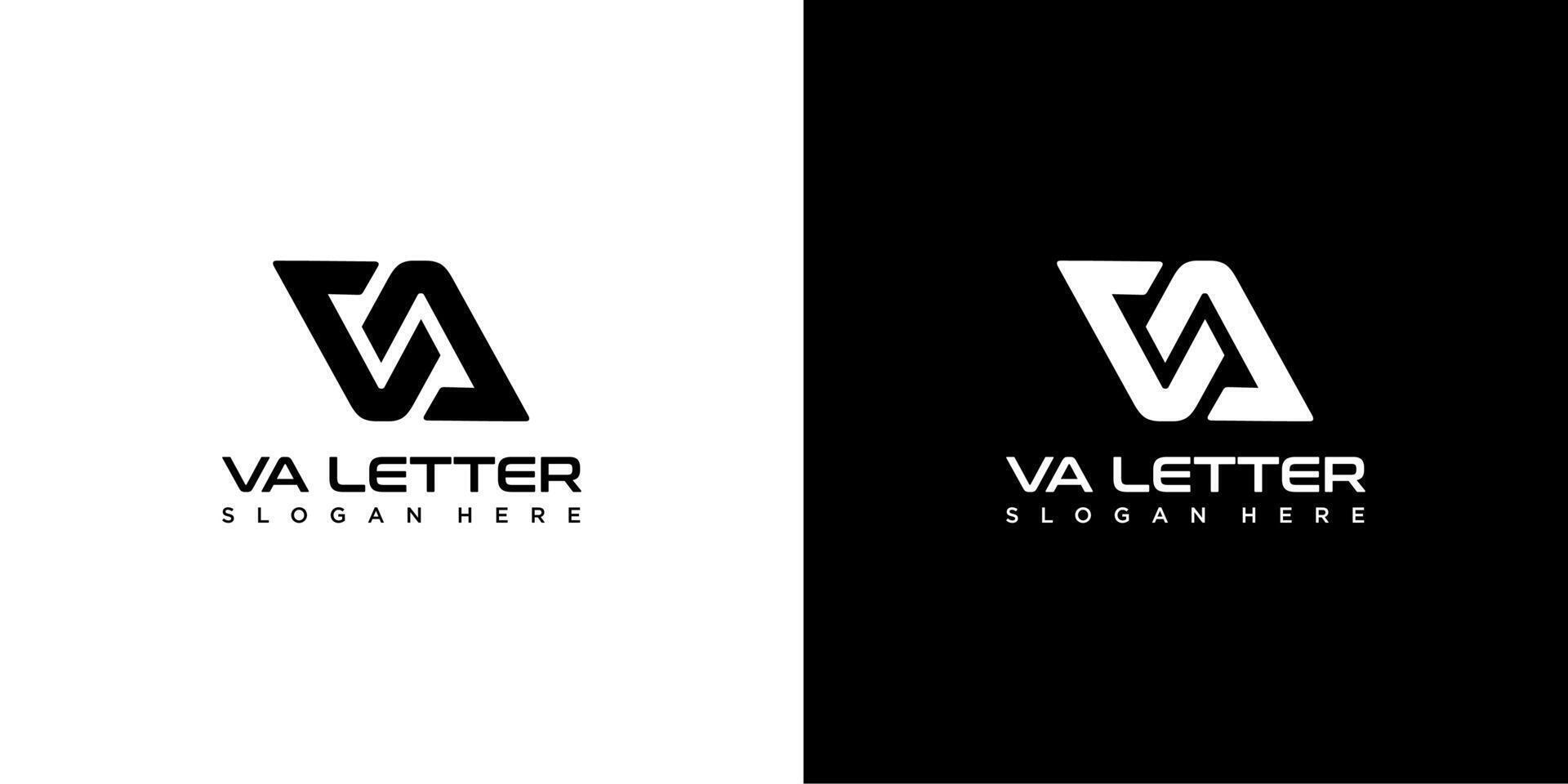 VA Abstract Letters Logo Monogram design illustration vector