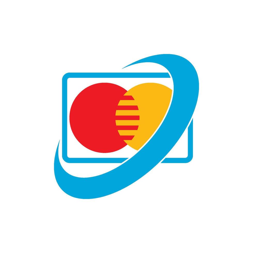 credit card icon illustraton logo design vector