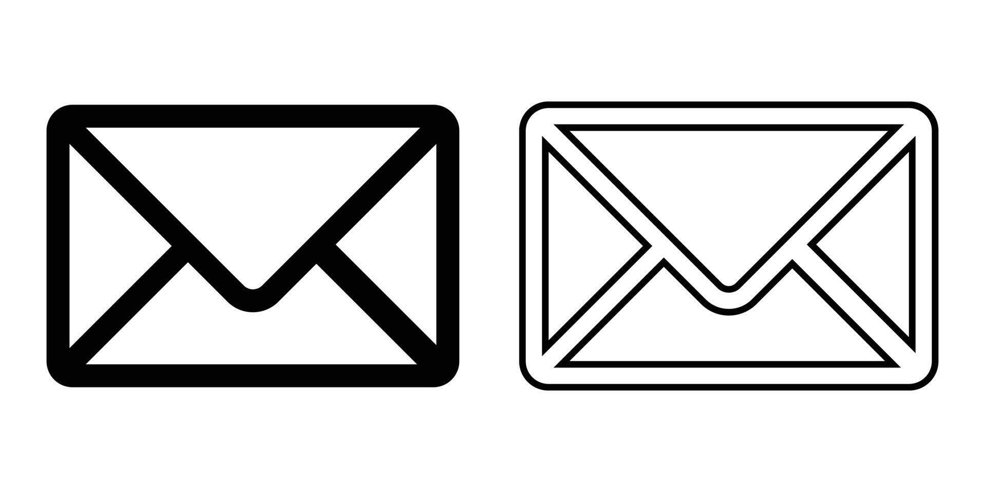 Mail Icon Illustration Email and Envelope Icons vector