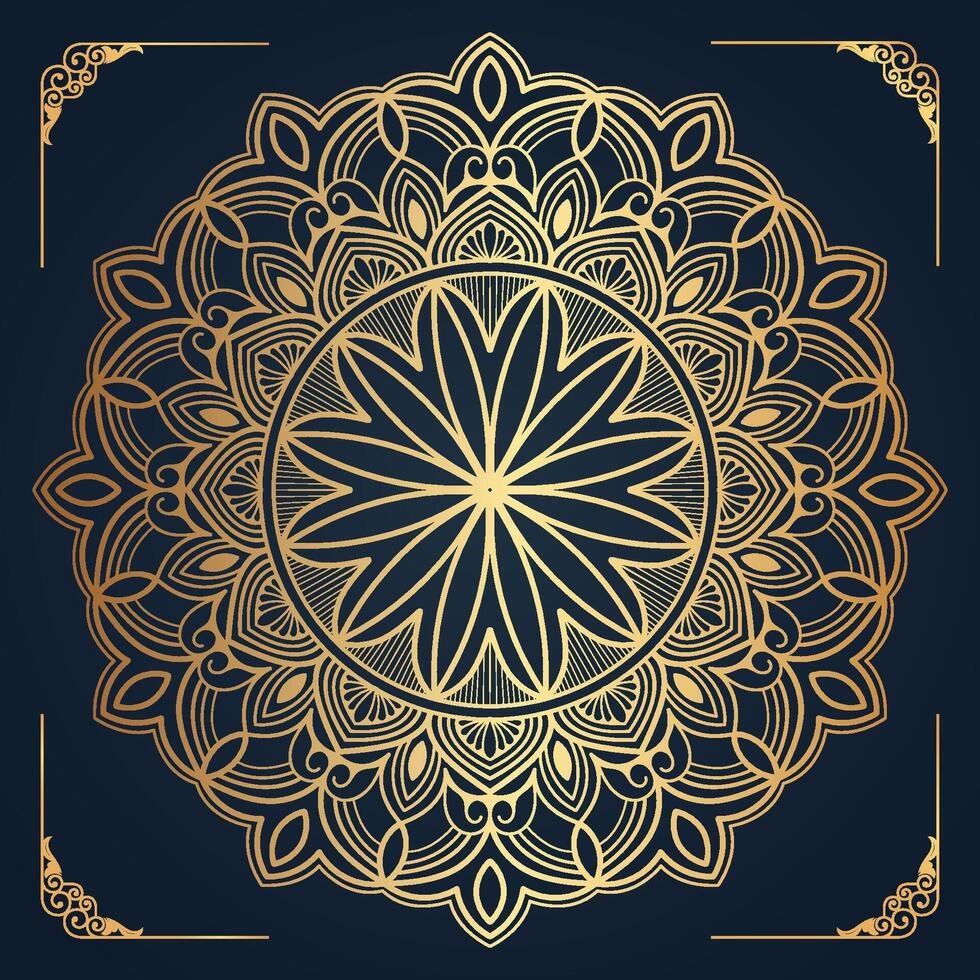 luxury Golden Mandala Background Premium Ornamental design vector