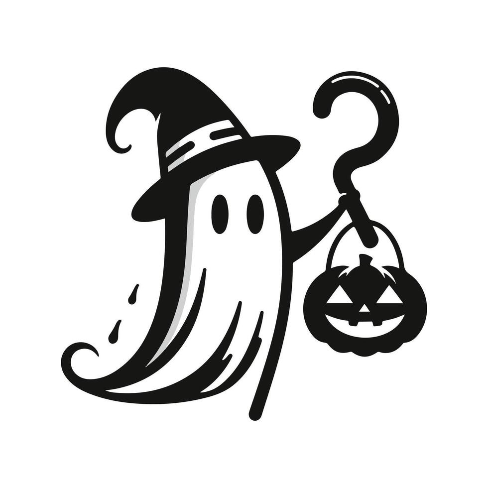 Cute Halloween Ghost Design vector