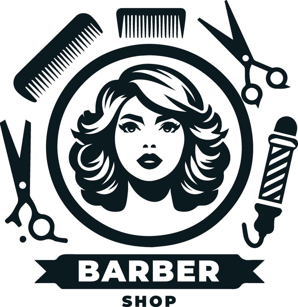 Barber Shop Logo Design vector