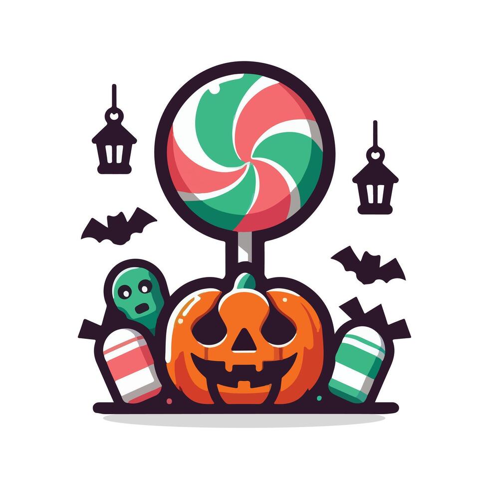 Simple Halloween Candy Design Illustration vector