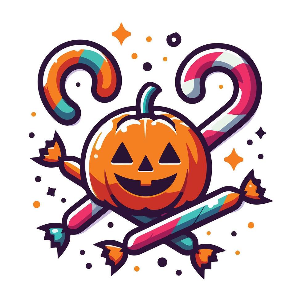 Simple Halloween Candy Draw vector