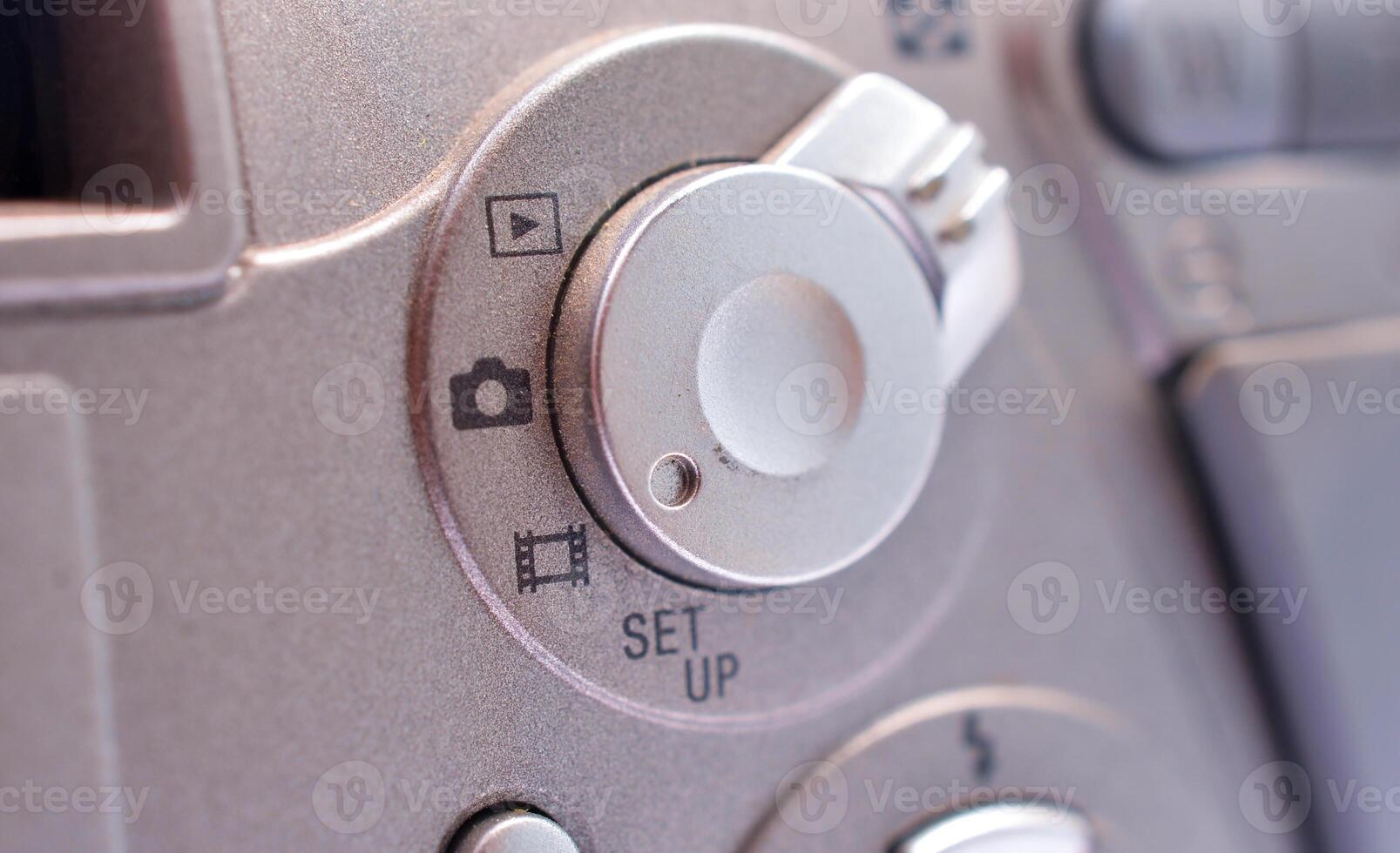 Mirrorless Camera Back control buttons, close up photo