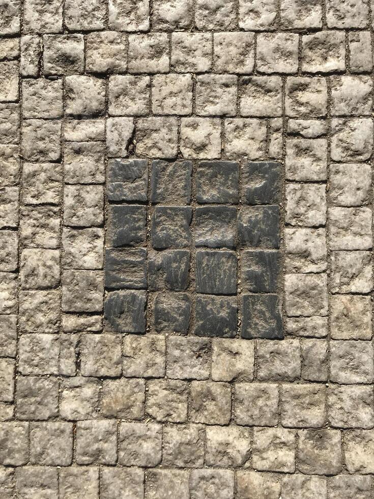 Old cracked asphalt texture background photo