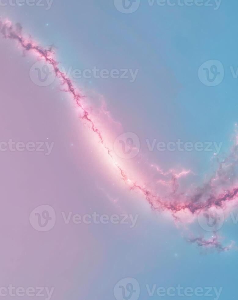 A pink and blue galaxy with a bright star photo