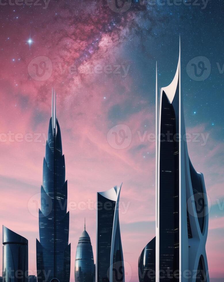 The city of the future is shown in this image photo