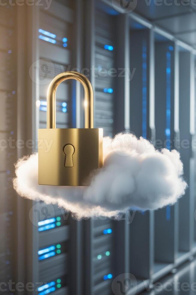 Cloud security and data protection photo