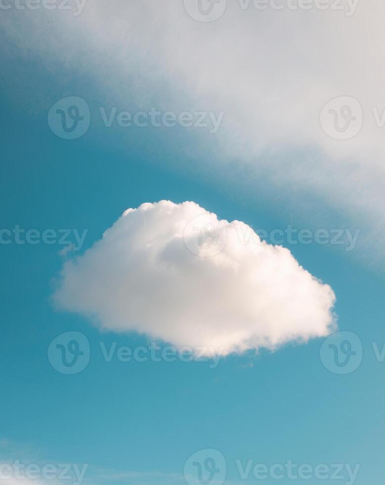 A white cloud is in the sky photo