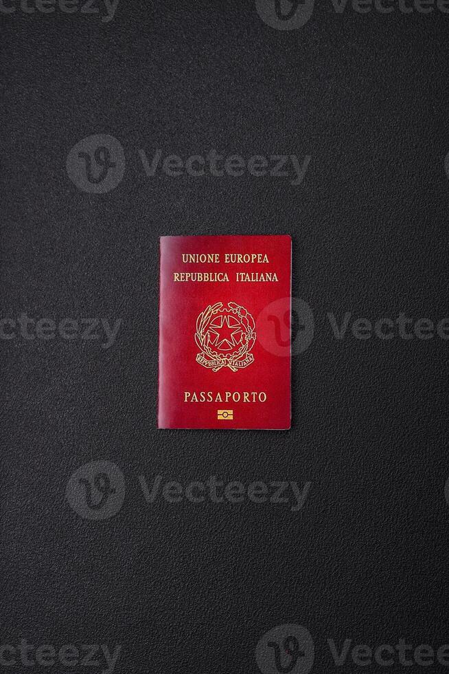 International passport of a citizen of Italy photo