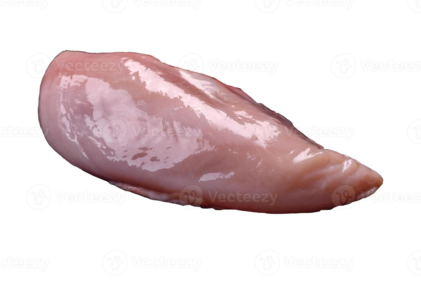 Pieces of raw chicken or turkey fillet with salt, spices and herbs photo