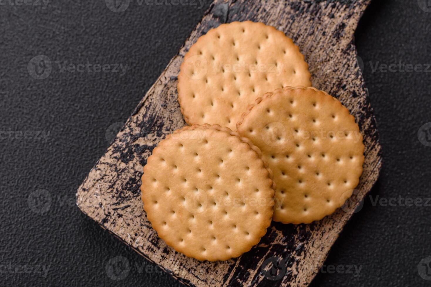 Round dotted snack snack cookies with cream photo