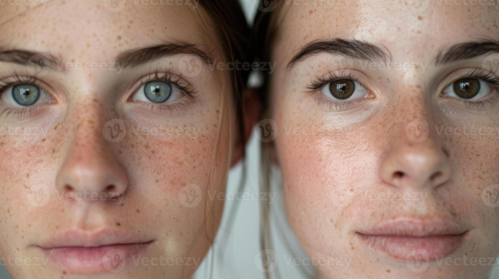 A before and after comparison of a persons skin after regular cryotherapy sessions showcasing the improvement in texture and firmness photo