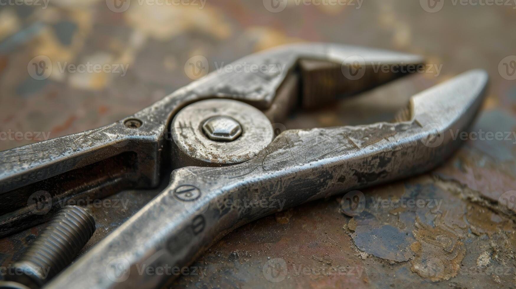A pair of pliers the ridged grips worn down from countless repairs photo