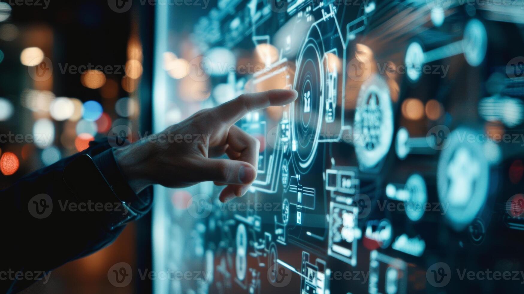 A detailed image of the touch controls on a smart glass showing the sensitivity and precision of the technology photo