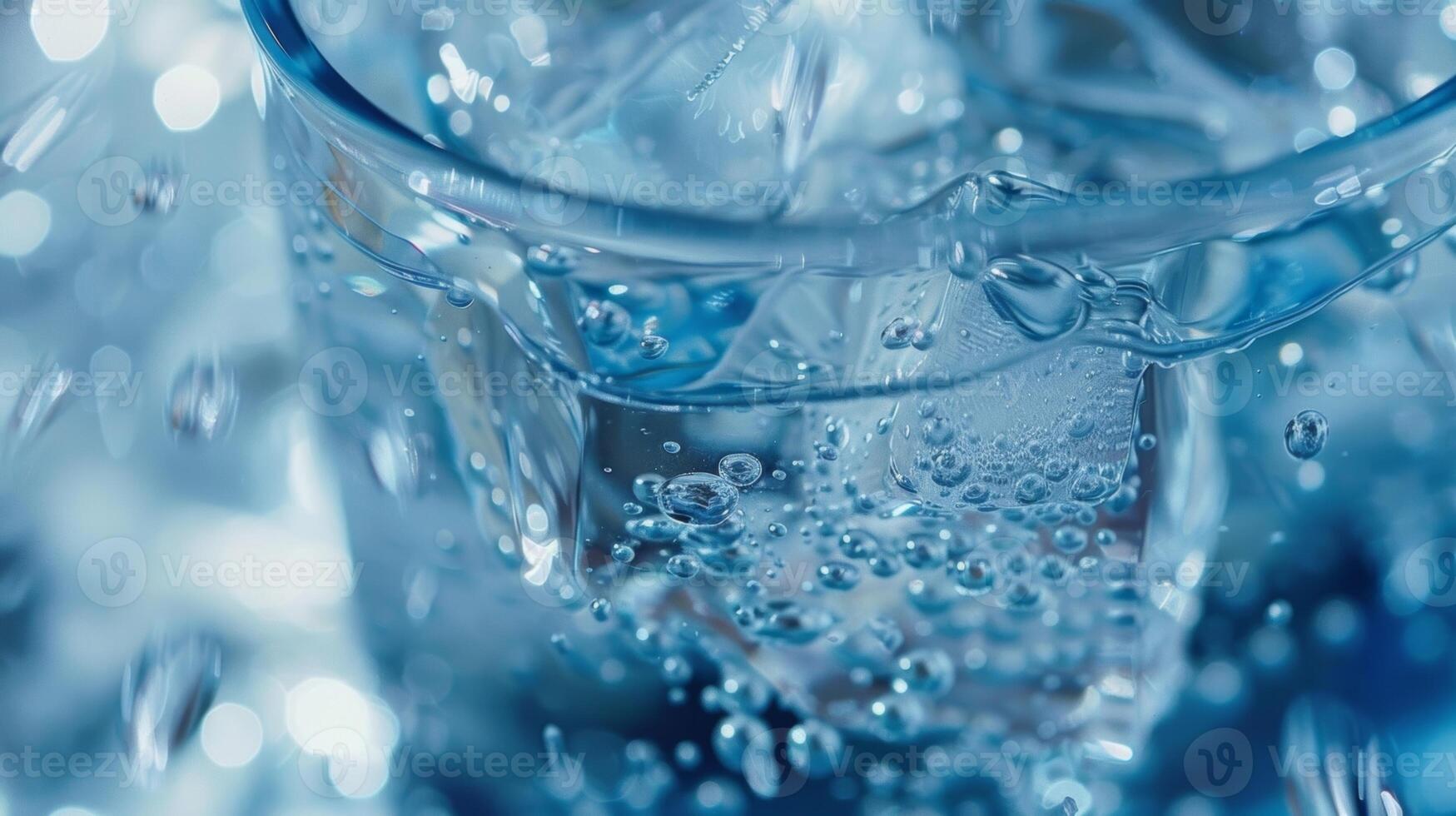 A closeup of a glass filled with icecold water with droplets of water streaming down representing the refreshing power of cold water immersion photo