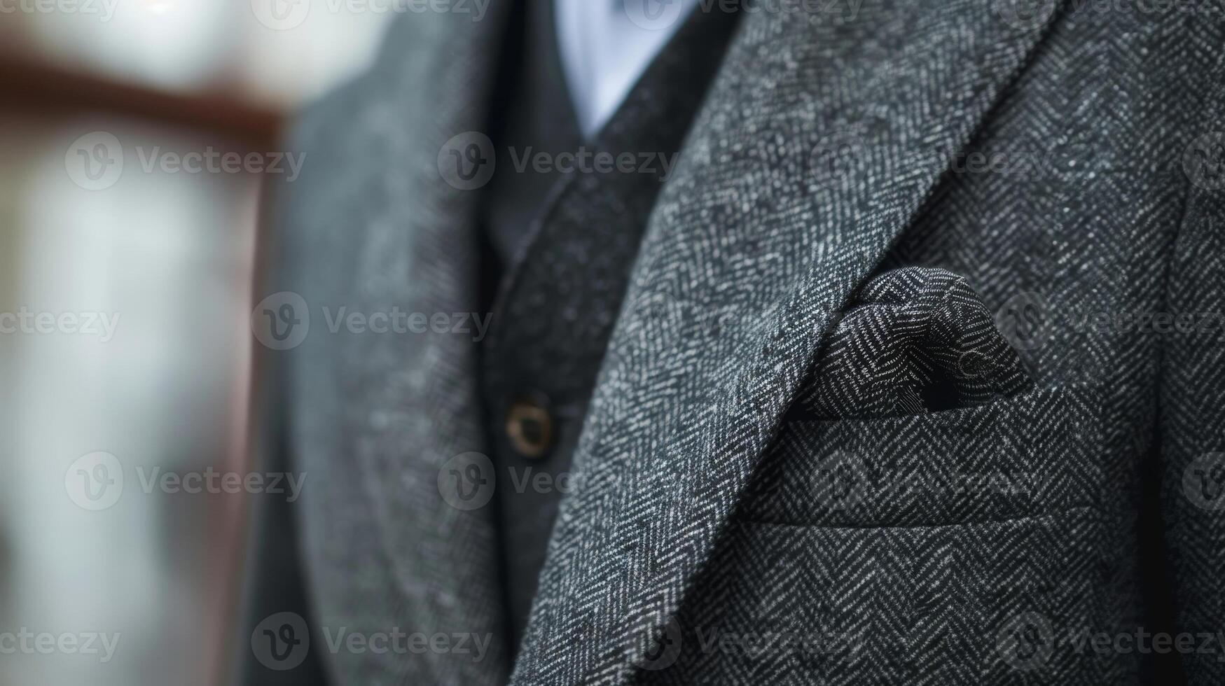A sleek and versatile charcoal grey blazer with a slim fit and crafted from a smooth and wrinkleresistant fabric photo