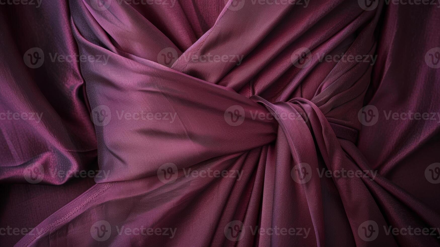 A muted burgundy wrap dress with a subtle sheen perfect for a sophisticated evening look photo