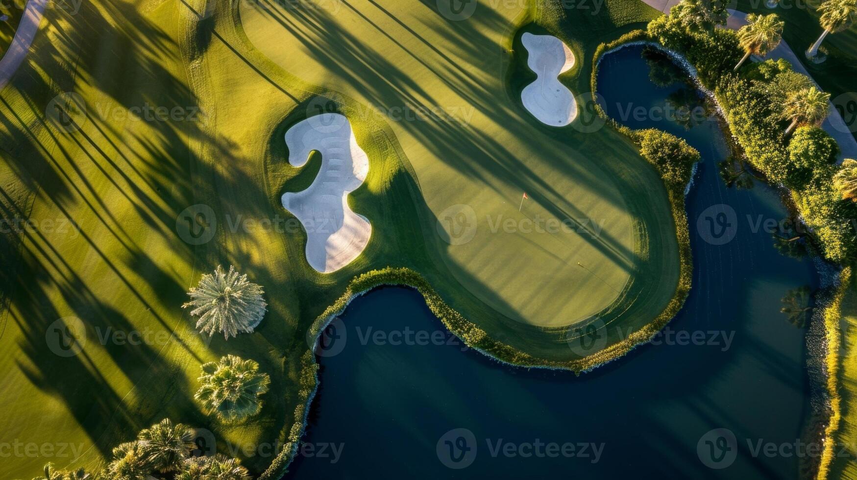 An aerial view of the golf course showing off its pristine fairways dramatic bunkers and immaculate greens set ast the stunning natural landscape photo