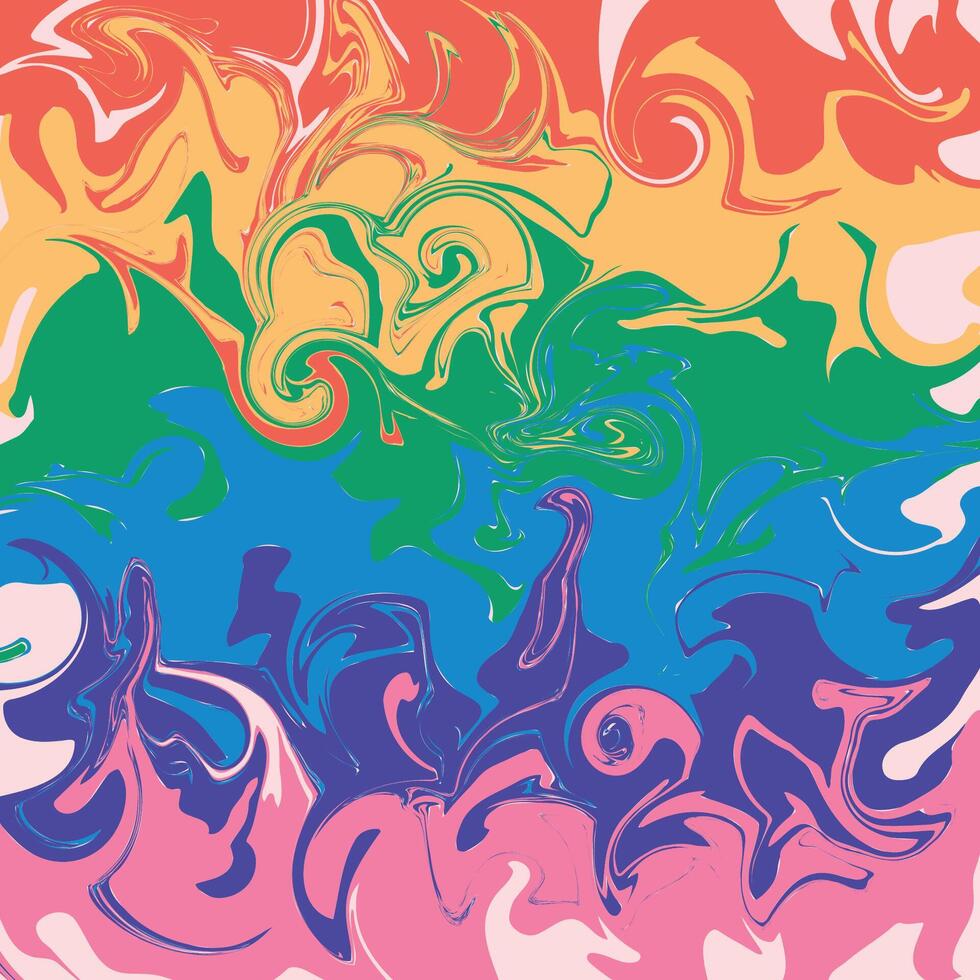 Abstract background marble. retro hand drawn illustration. groovy colors. vector
