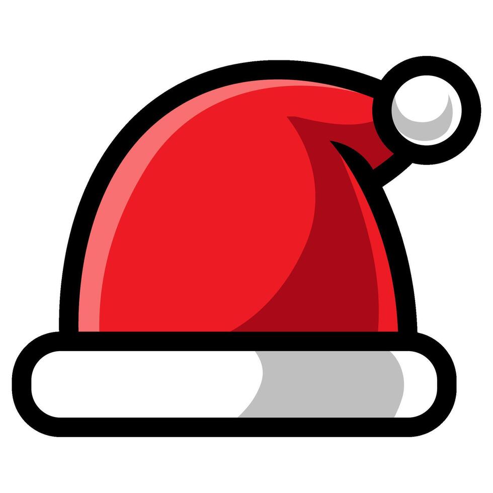 Santa hat on white background vector
