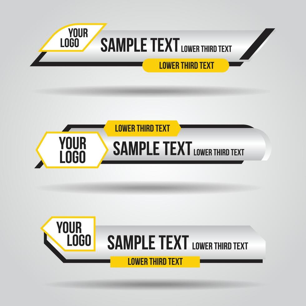 Lower third design template modern contemporary. vector
