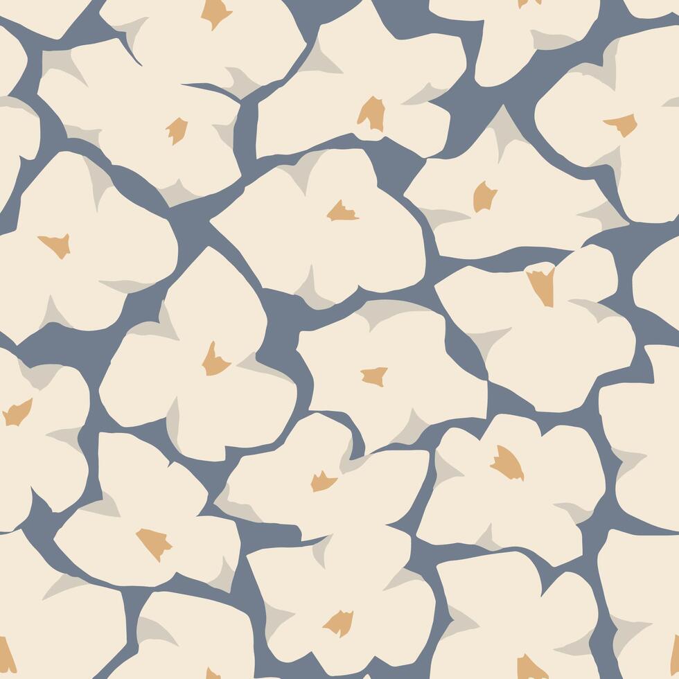 simple flower illustration seamless repeat pattern digital artwork vector