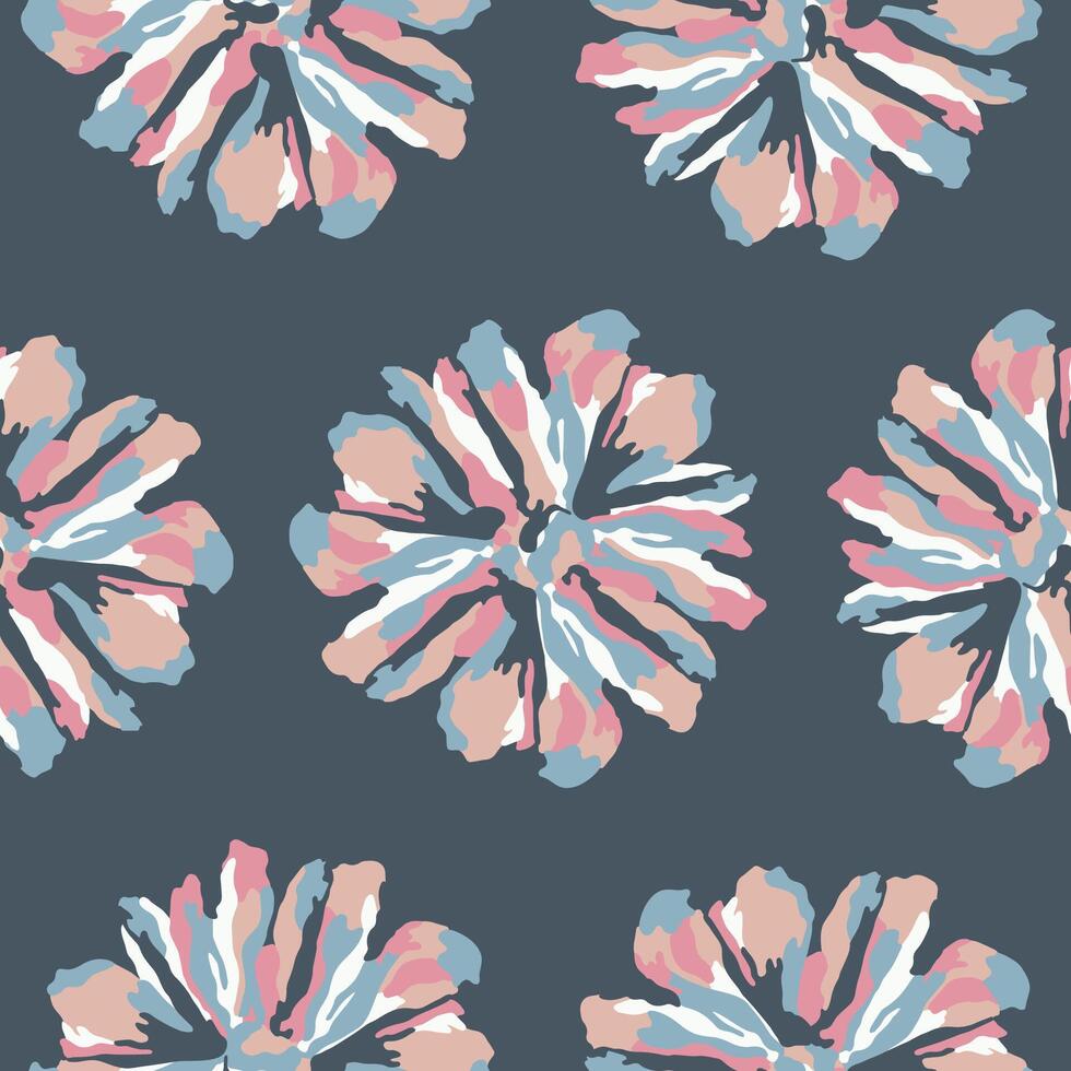 textured flower motif illustration seamless repeat pattern digital artwork vector