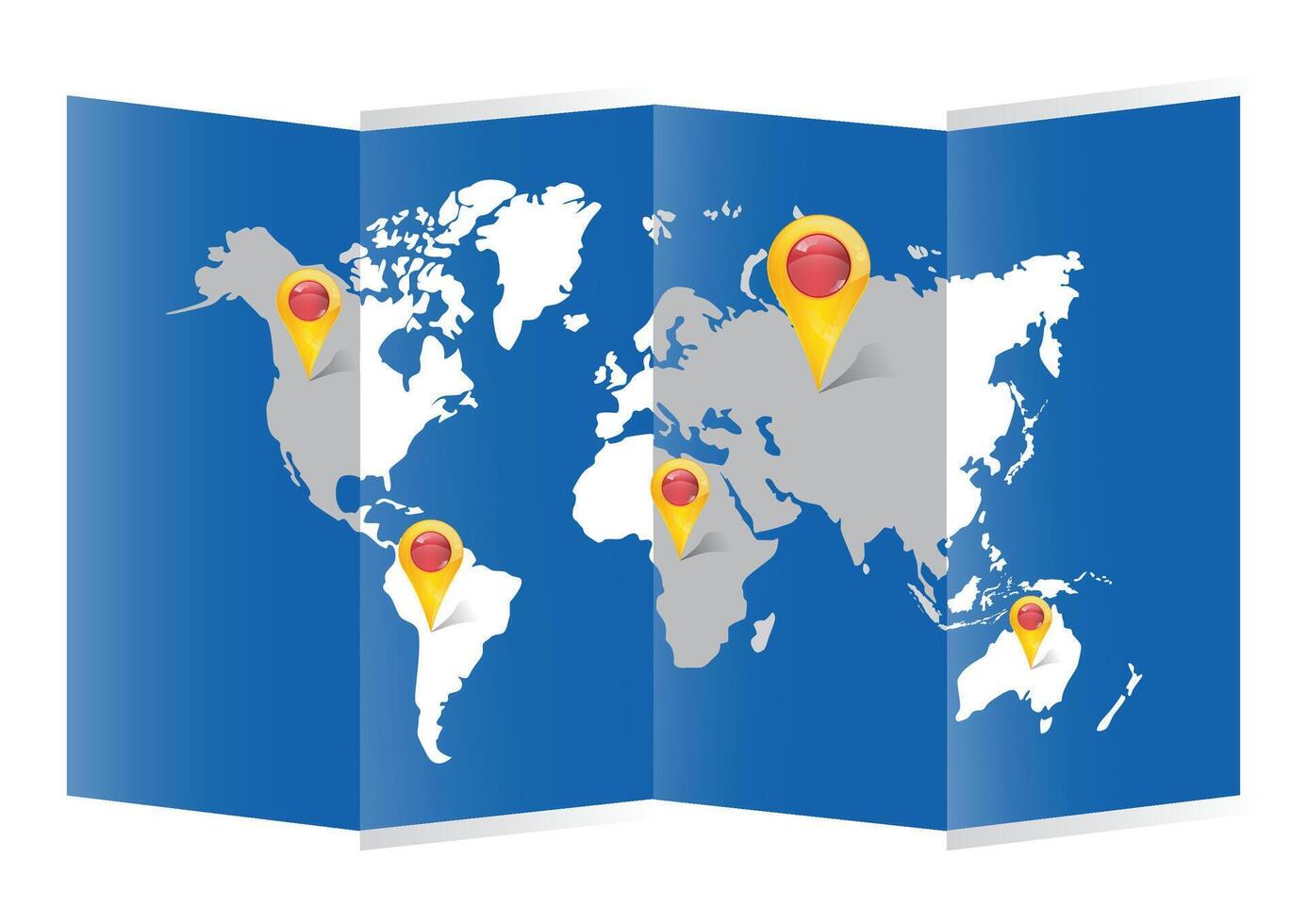 Map pin on world map with pins on it vector