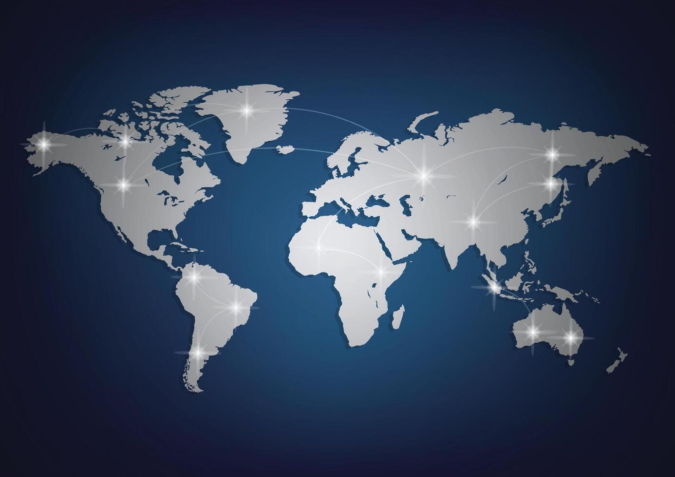 The world map with stars on it vector