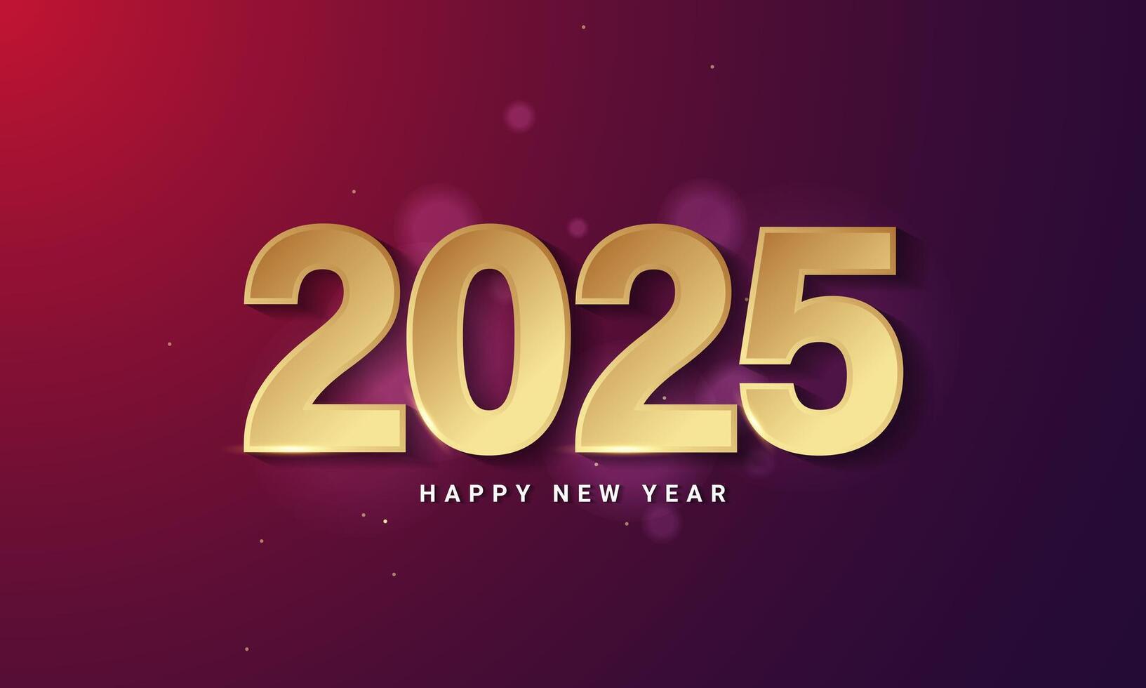 2025 golden number for new year celebration design for greeting card, banner, or poster. vector